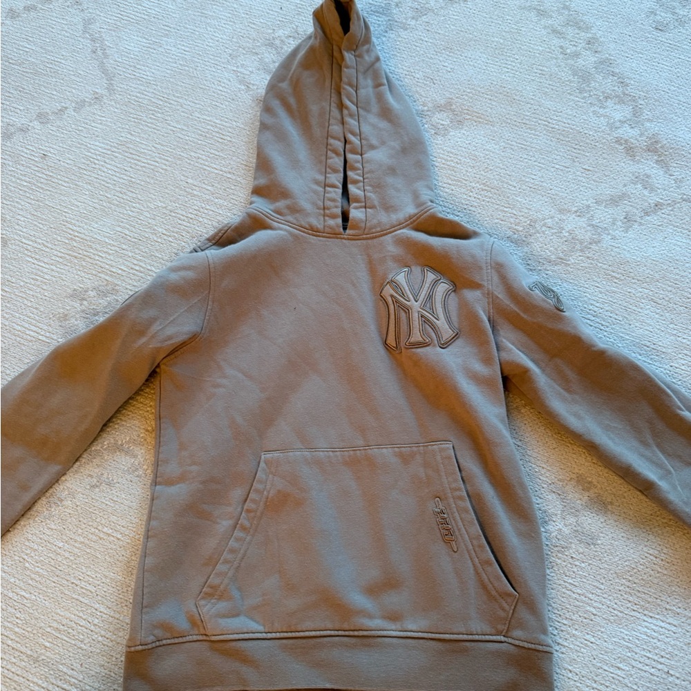 Kids Tan Hoodie with Logo